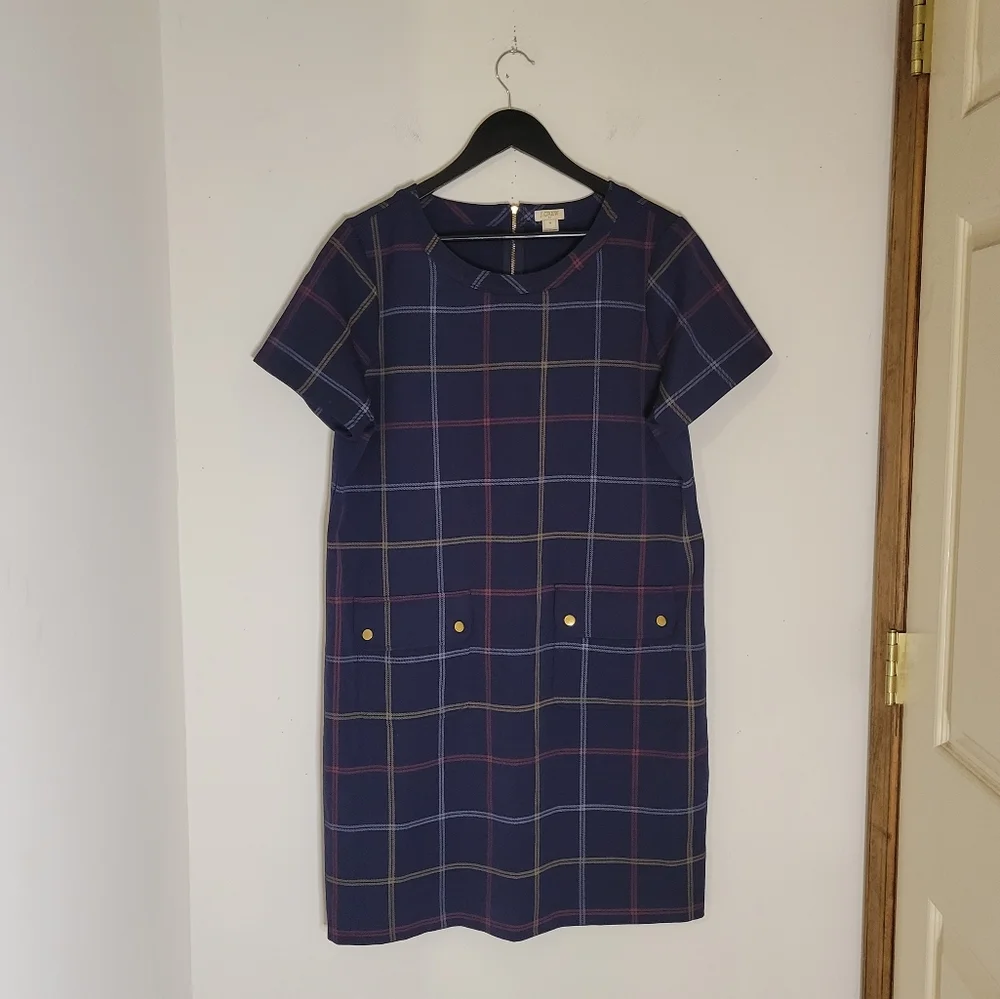 J Crew Women's Relaxed Printed Pocket Dress - Size (14) - Excellent Condition - Picture 3 of 10